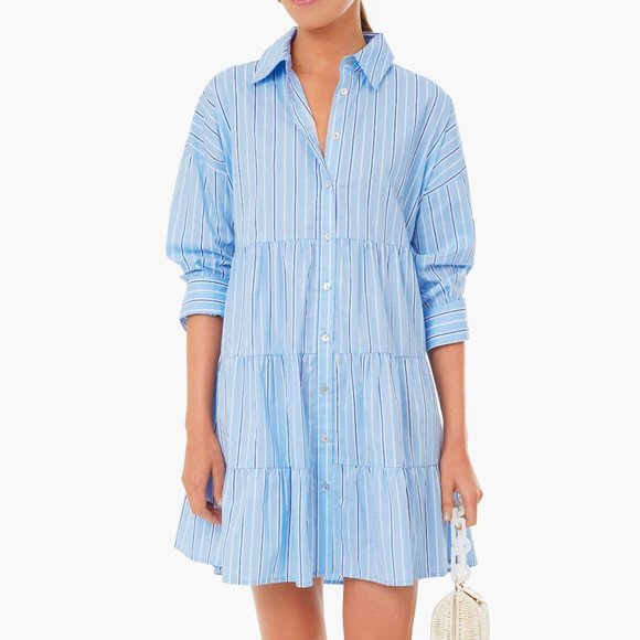 Tuckernuck Dresses & Skirts - Tuckernuck Pomander Place Shades of Blue Stripe Cara Dress